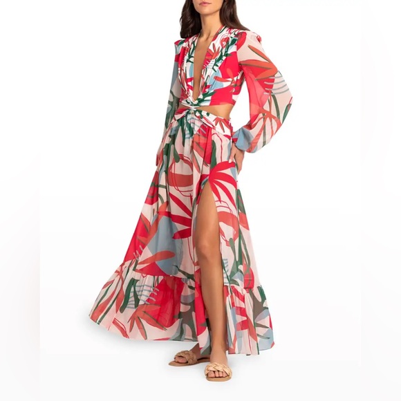 PatBO Floral Maxi Dress Worn Once Like New - Picture 1 of 10